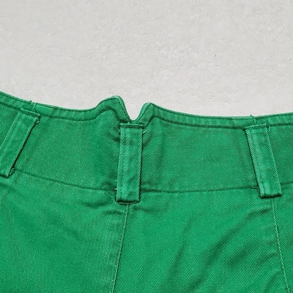 VINTAGE LizSport Green Extra High Rise Pleated Waist Wide Leg Loose Fit Shorts - Picture 10 of 14